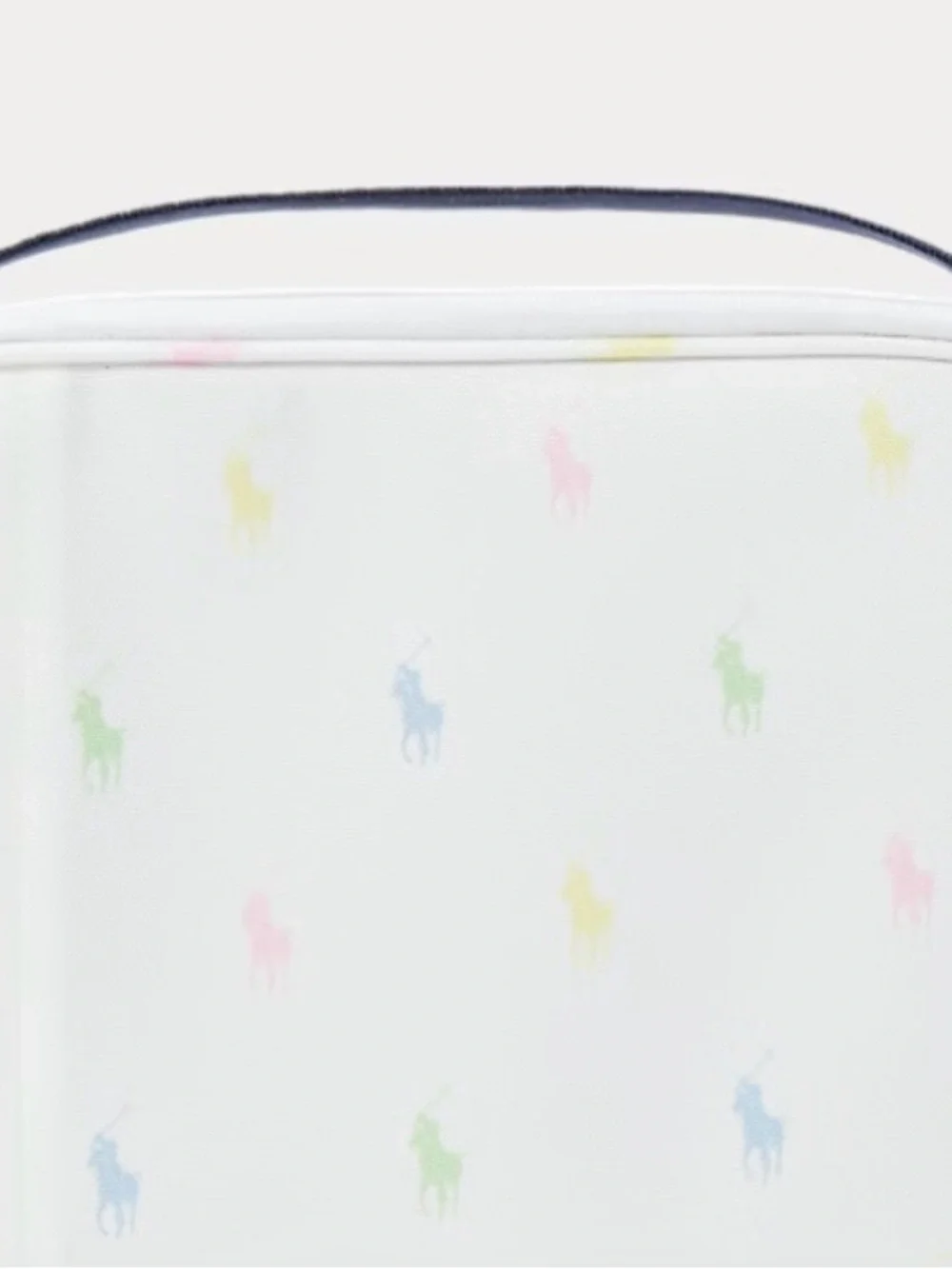 Polo Ralph Lauren White Canvas Polo Pony Lunch Tote